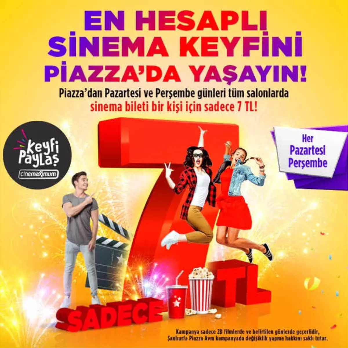 En Hesaplı Sinema Keyfi Piazza Avym\'lerde