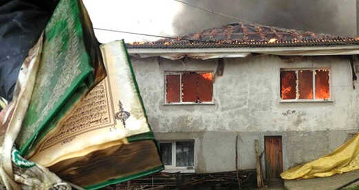 Sobadan Çıkan Yangın Evi Kül Etti, Kur\'an-ı Kerim Zarar Görmedi