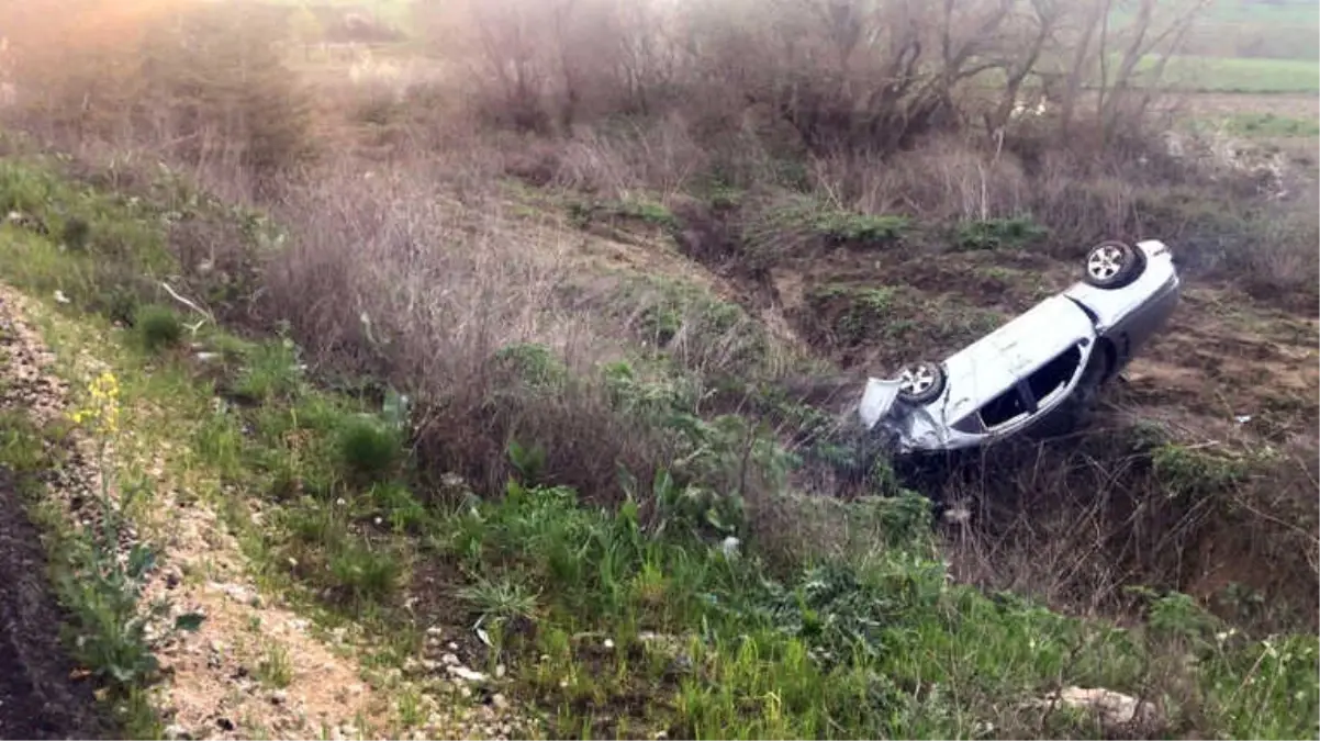 Tilkiye Çarpan Otomobil Takla Attı: 2 Yaralı