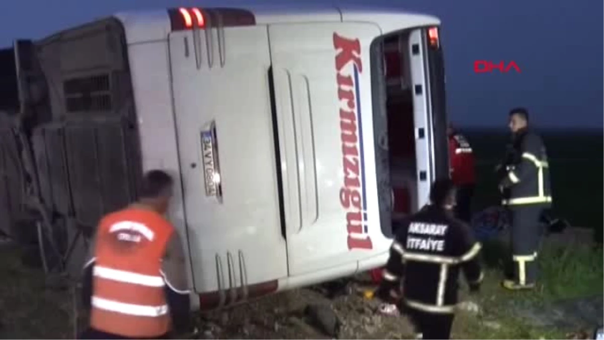 Aksaray Yolcu Otobüsü Şarampole Devrildi 4 Ölü, 34 Yaralı