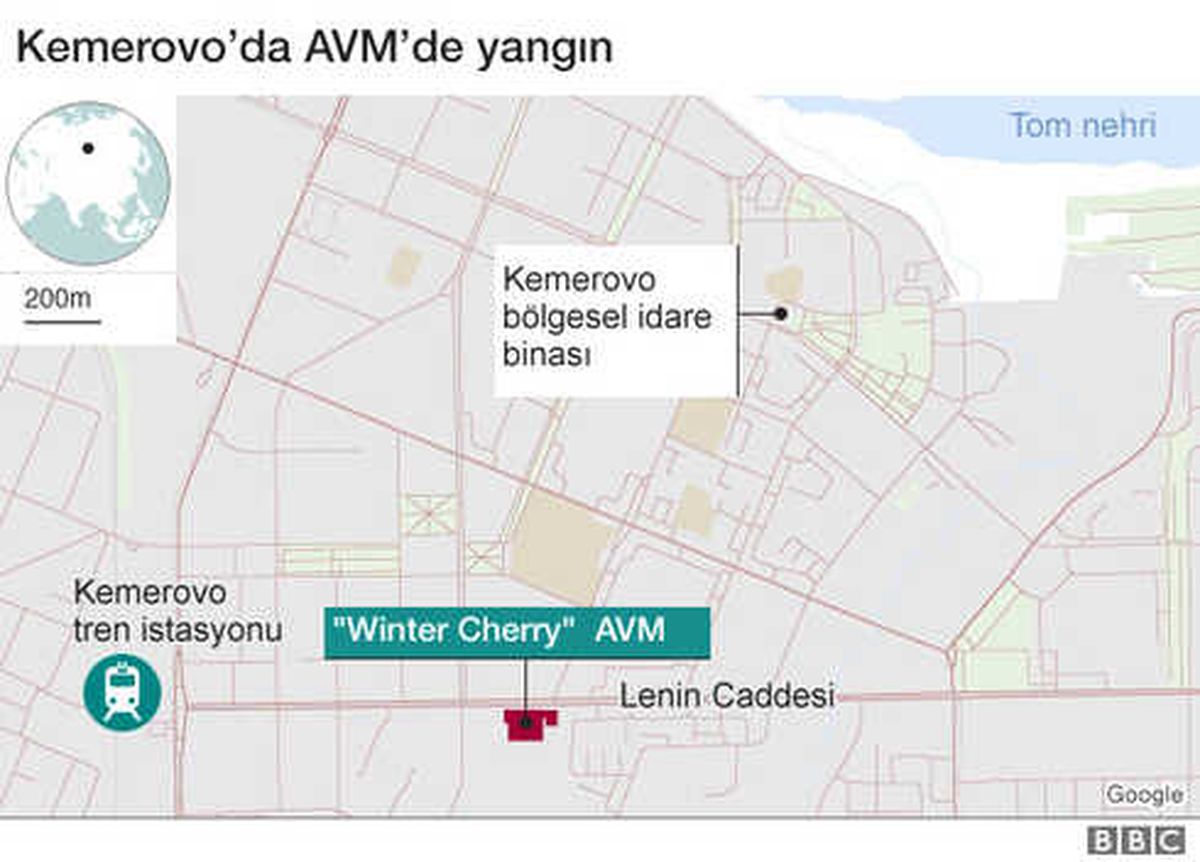Rusya\'da Avm Yangını: En Az Kişi 37 Öldü