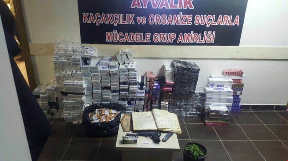 Ayvalık\'ta Kaçak Sigara Operasyonu