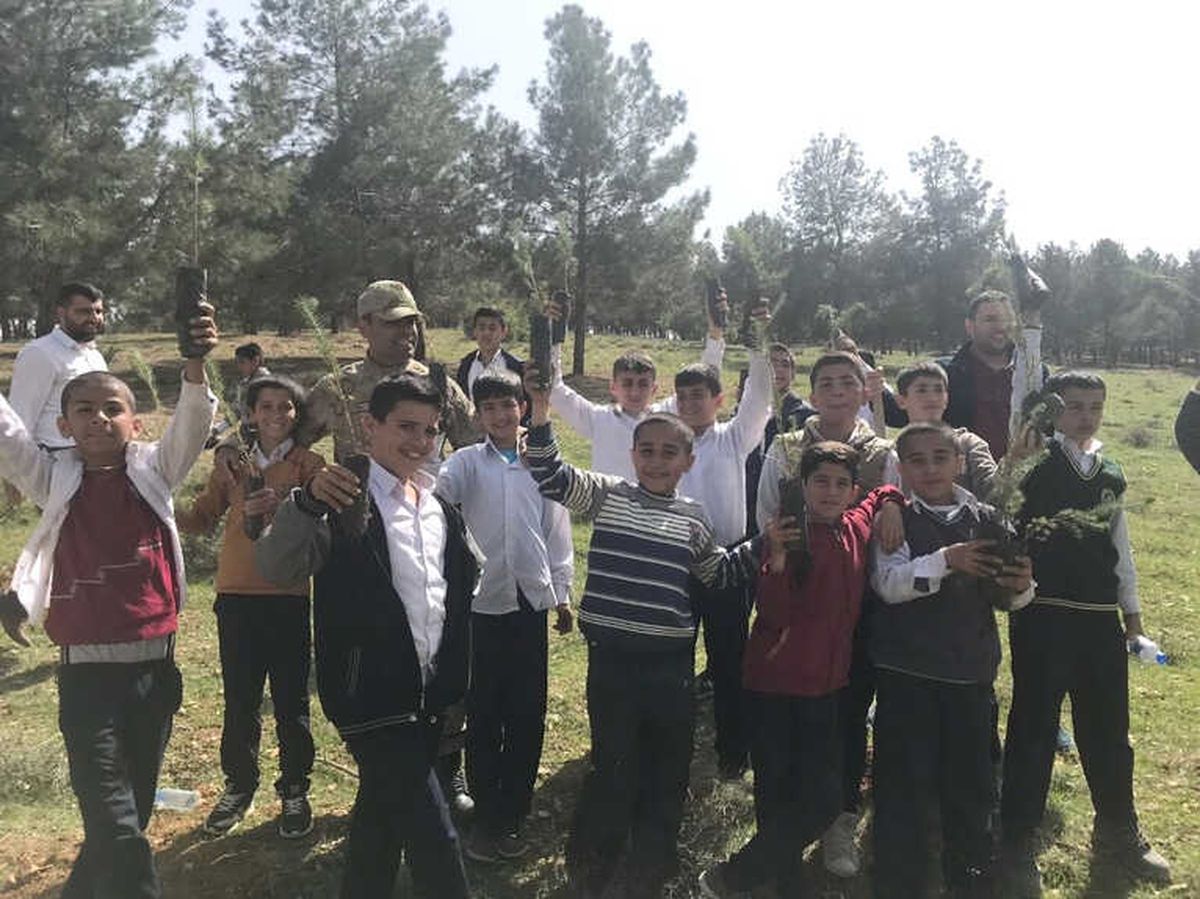 Jandarma Öğrencilerle Fidan Dikti