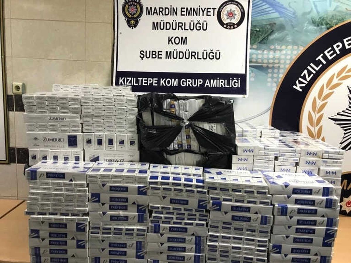 Mardin\'de 7 Bin 110 Paket Kaçak Sigara Ele Geçirildi