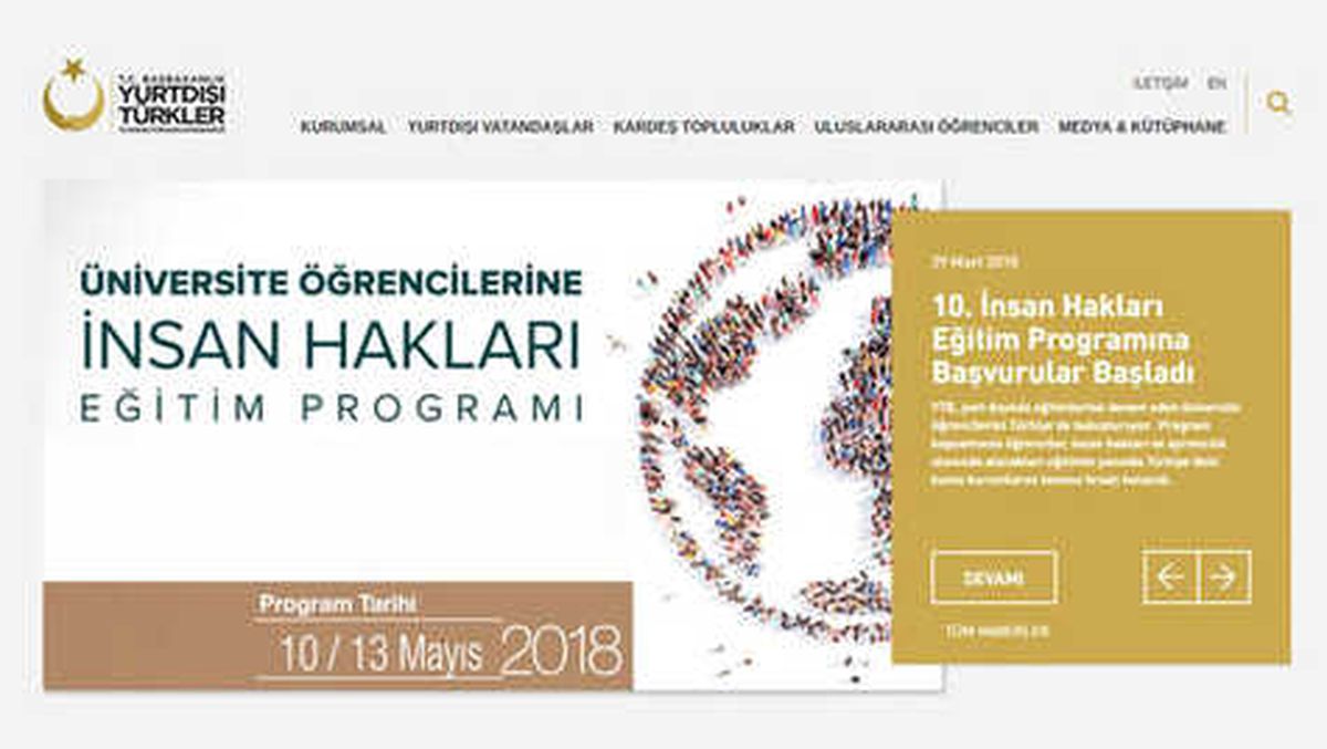 Ytb\'nin, \'İnsan Hakları Eğitim Programı\'na Başvurular Başladı