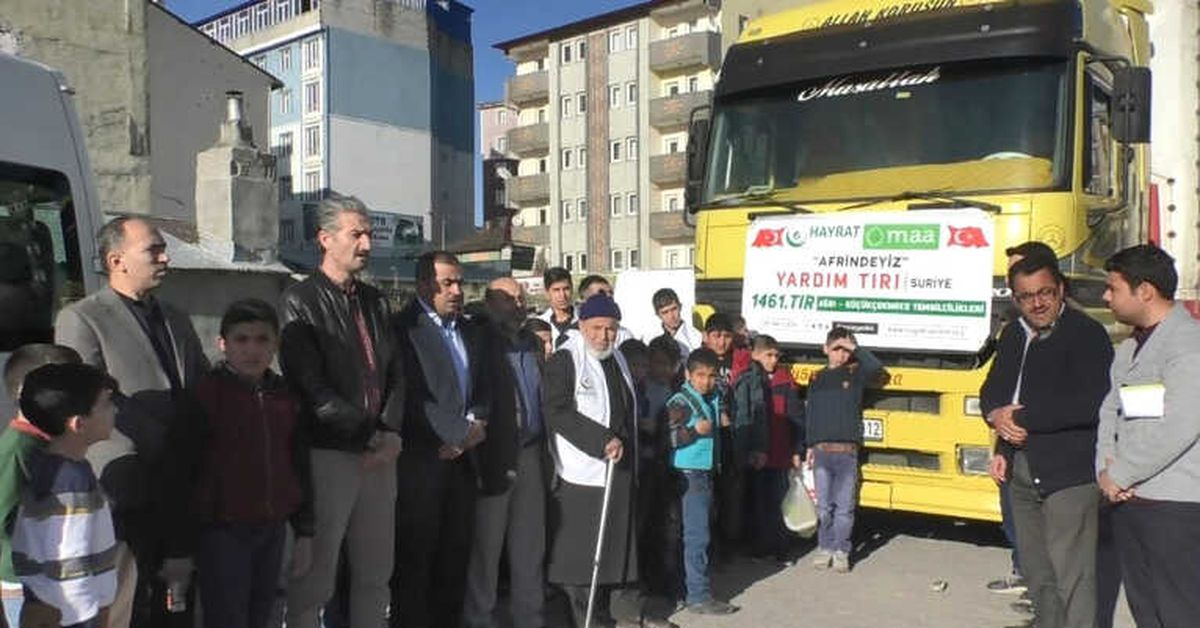 Ağrı\'dan Suriye\'ye Yardım Tırı