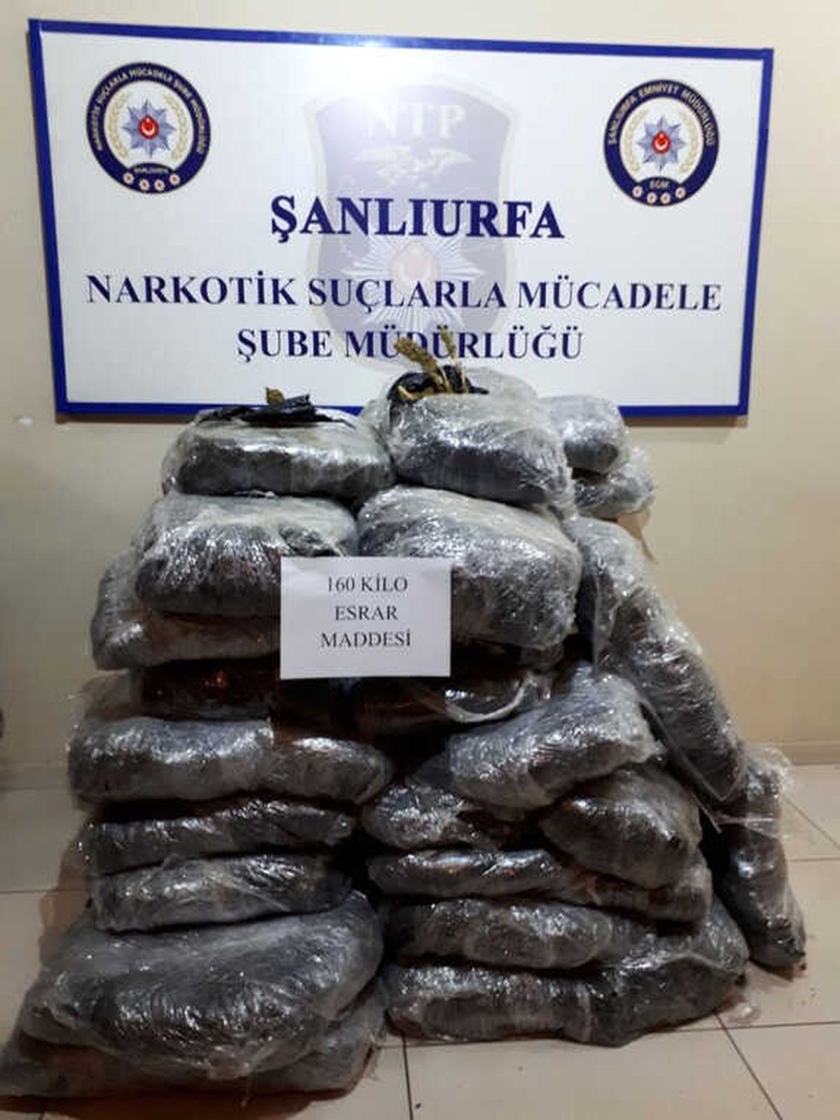 Şanlıurfa\'da 160 Kilo Esrar Ele Geçirildi