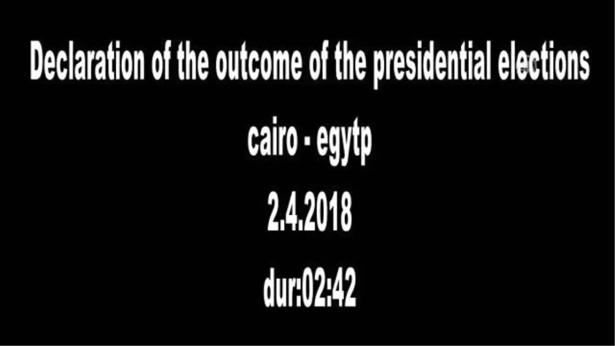 Mısır Cumhurbaşkanlığı Seçimleri Resmi Sonuçları Açıklandı