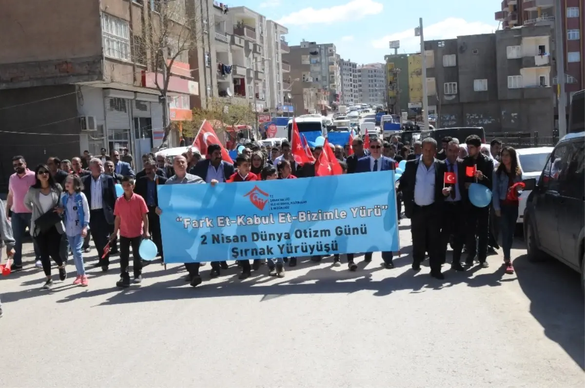 Şırnak\'ta Otizm Farkındalık Yürüyüşü Yapıldı