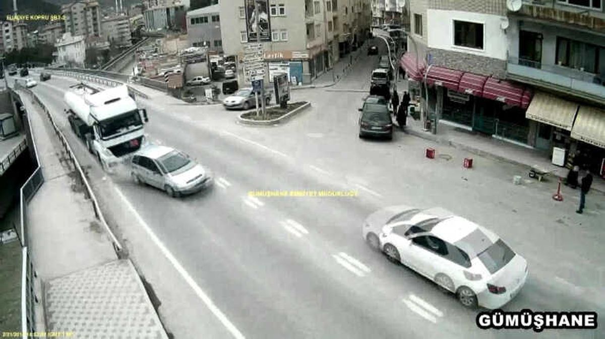 Gümüşhane\'deki Kazalar Mobese Kameralarına Yansıdı