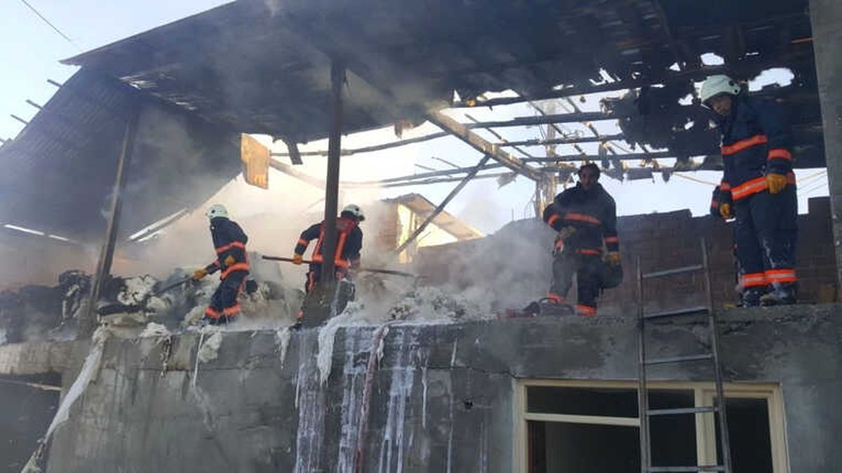Malatya\'da Fabrika Yangını