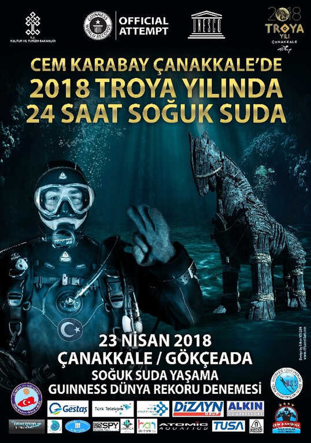 Akvaryum Adam Cem Karabay, 5. Dünya Rekoruna Gidiyor