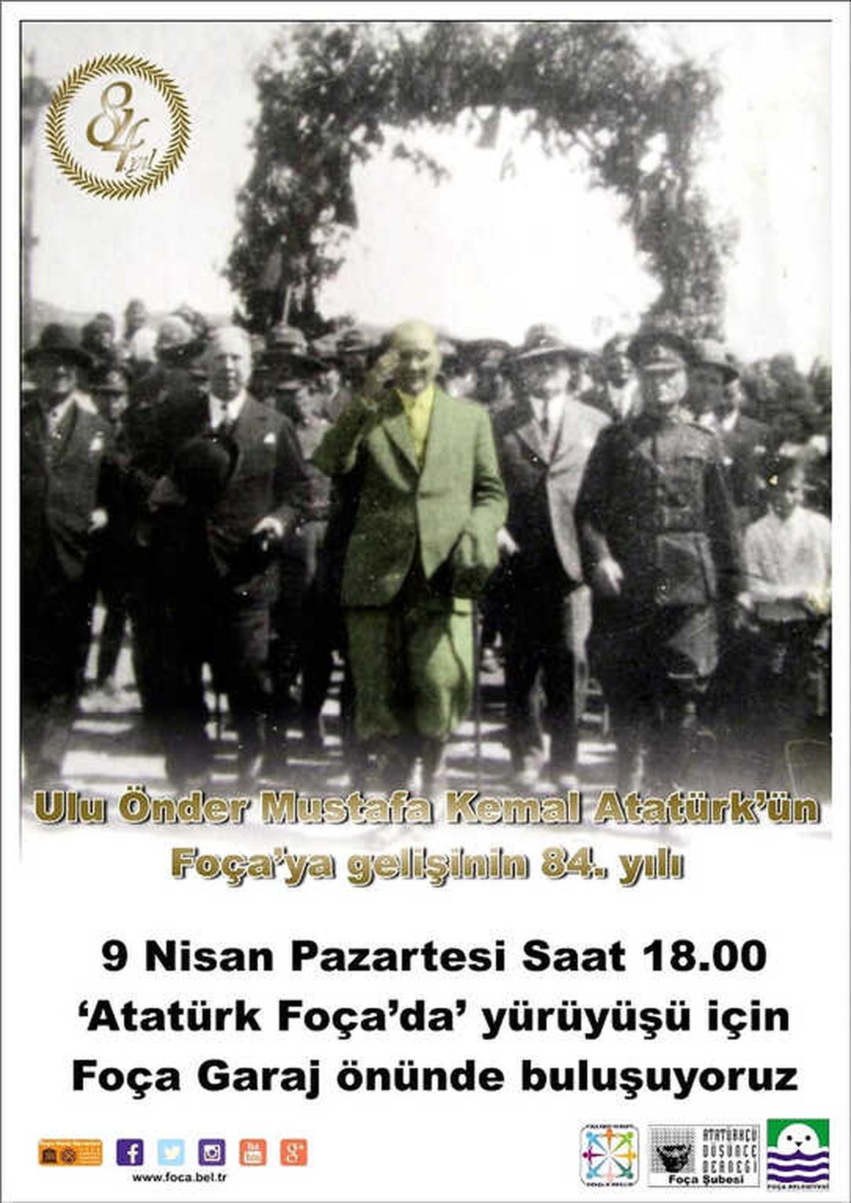 Foça\'da Atatürk Yürüyüşü