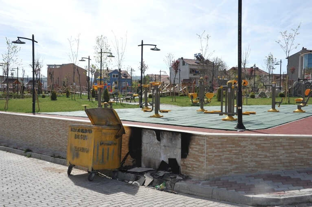 Şehit Mahmut Ekinay Parkı\'na Çirkin Saldırı