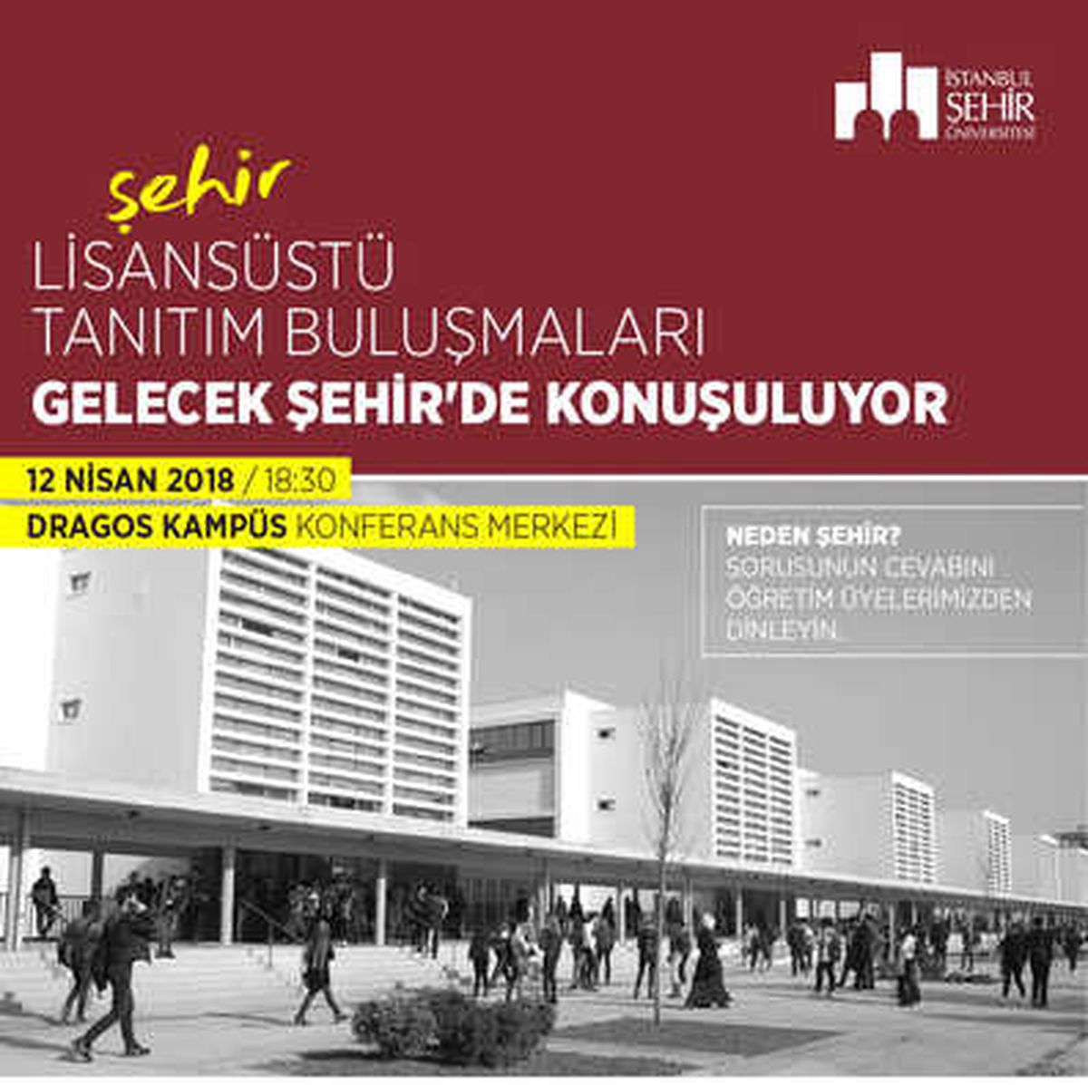 Şehir Üniversitesi Lisansüstü Programları 12 Nisan\'da Tanıtılacak