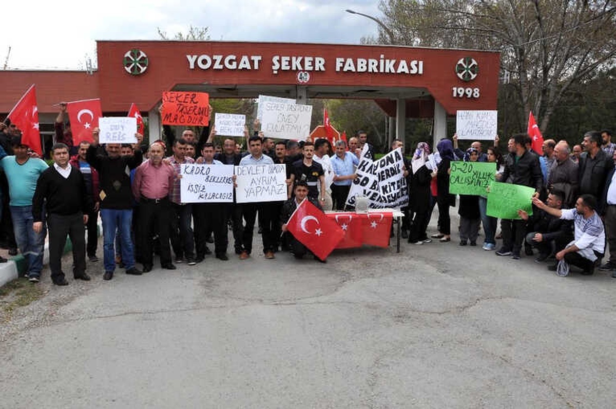 Yozgat Şeker Fabrikası\'nda Çalışan Taşeron İşçiler Kadro İstiyor