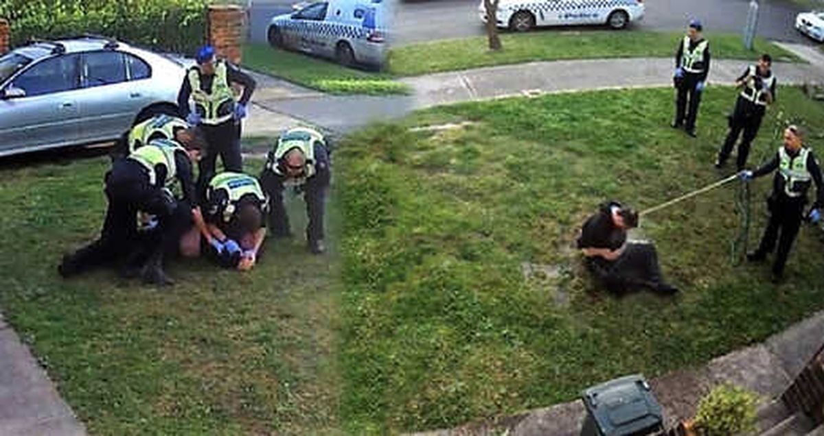 Avustralya\'da 4 Polis Yardım İsteyen Zihinsel Engelli Adamı Tekme Tokat Dövdü