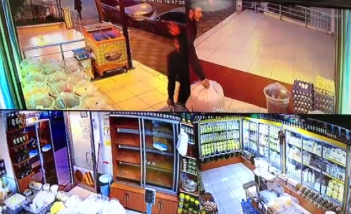 Ceviz Dolu Çuvalı Çalan Hırsız Kameraya El Salladı