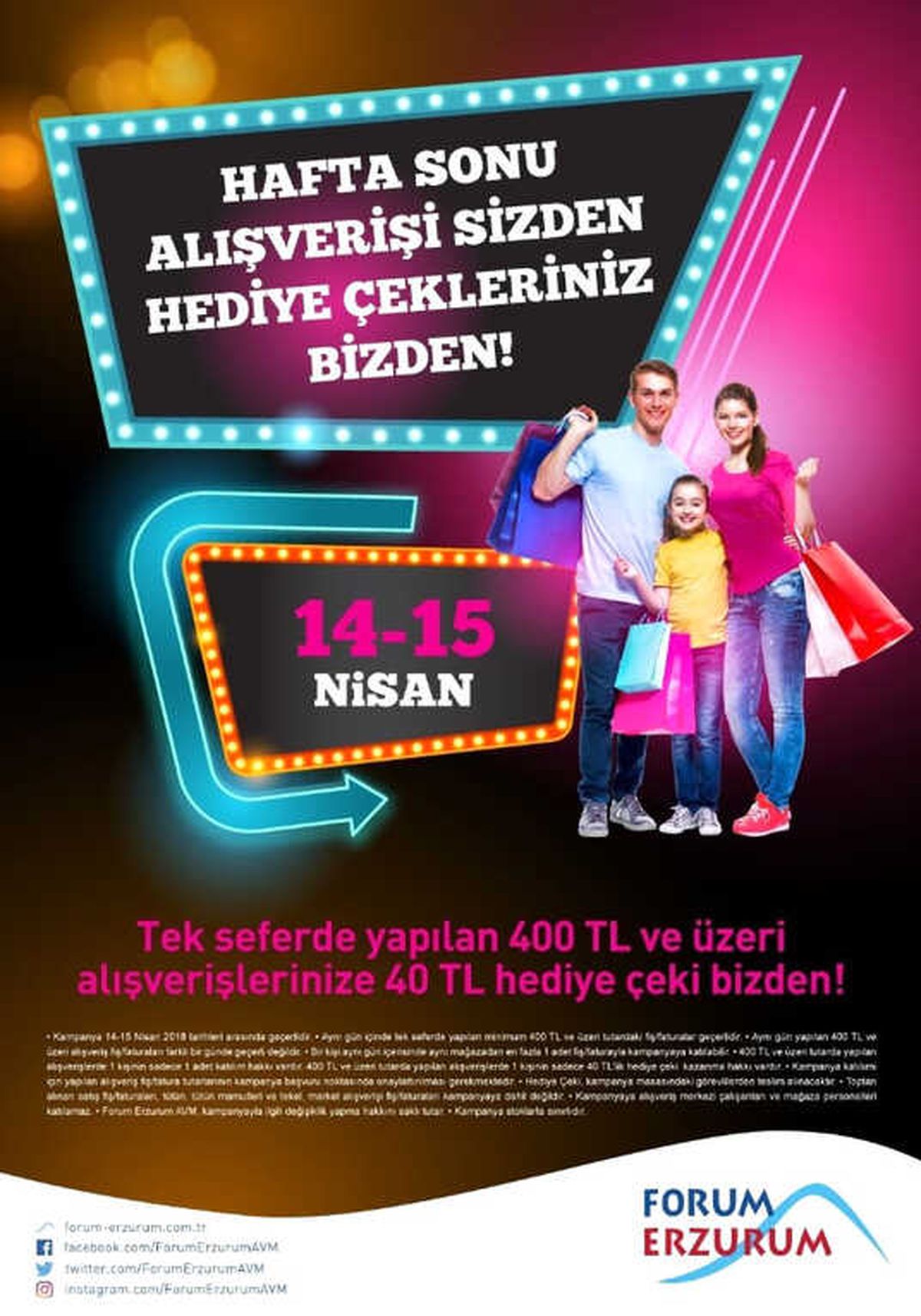 Forum Erzurum\'da Kazançlı Hafta Sonu Alışverişi