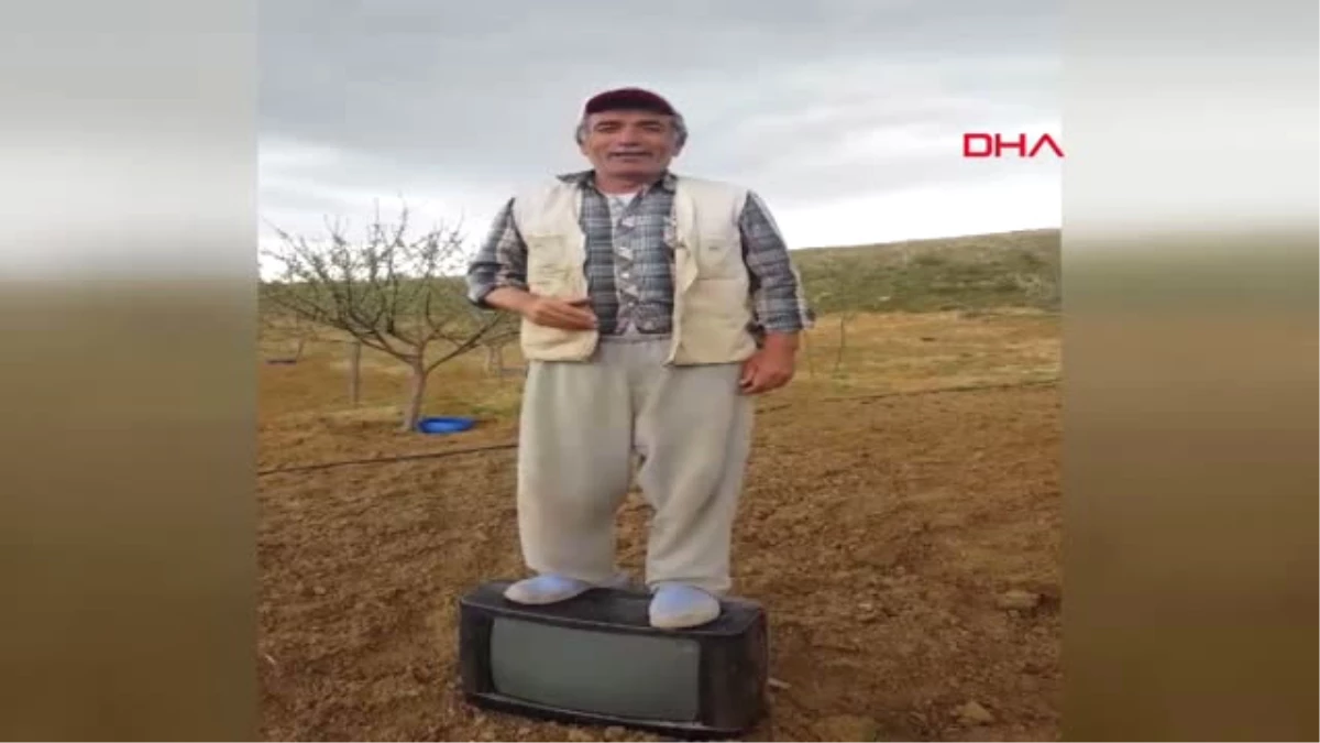 Yozgat Meyve Bahçesinde Televizyonun Üzerine Çıktı ve Çiftçinin Sorunlarını Yetkililere İletti
