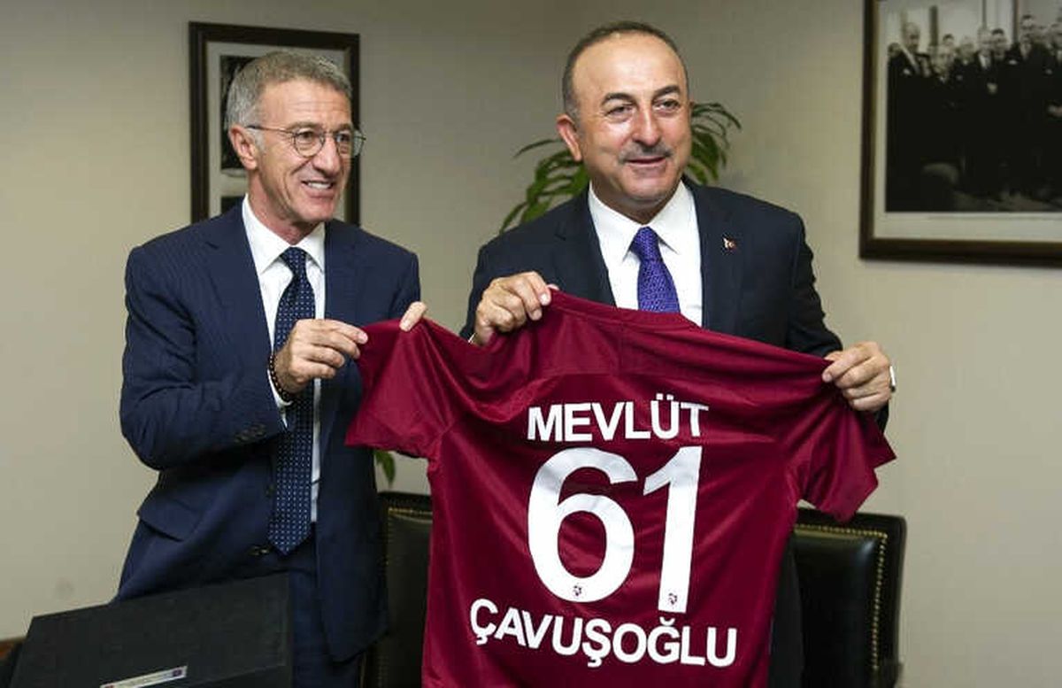 Bakan Çavuşoğlu, Trabzonspor Başkanı Ağaoğlu\'nu Kabul Etti