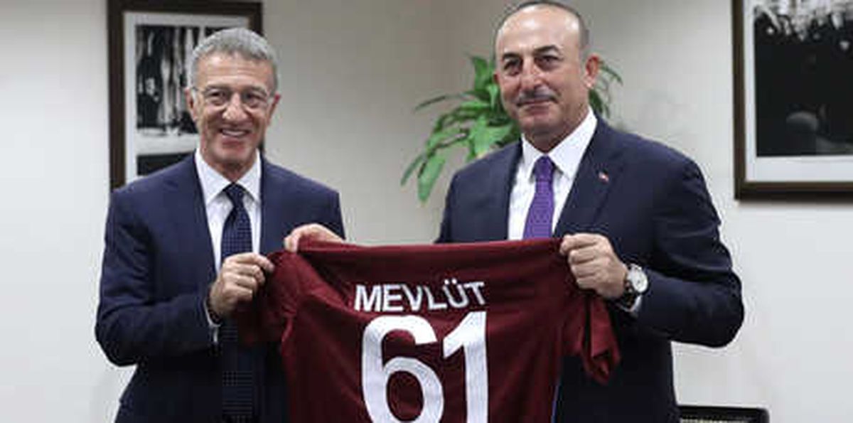Trabzonspor Başkanı Ağaoğlu\'ndan Bakan Çavuşoğlu\'na Ziyaret