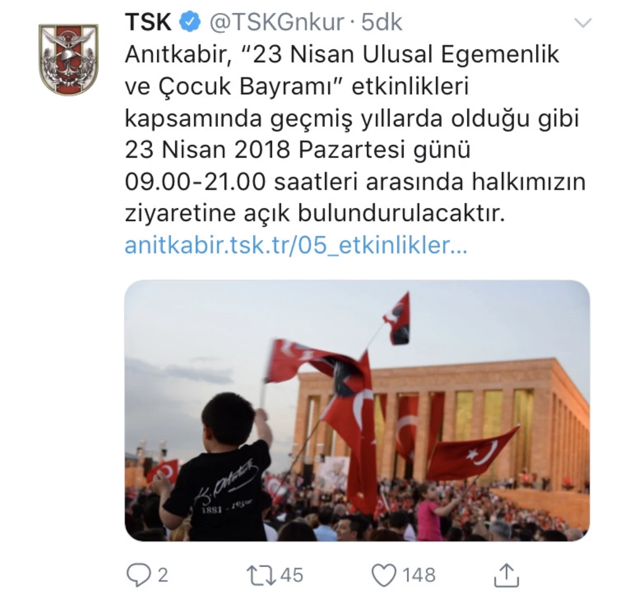 TSK\'dan Anıtkabir Açıklaması