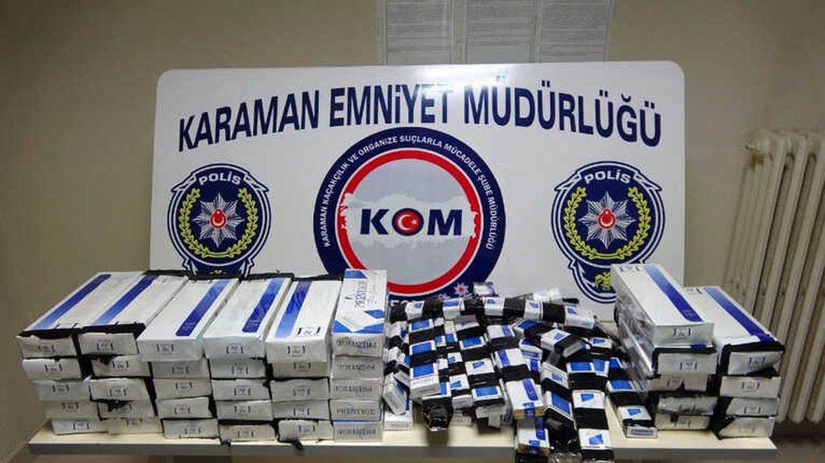 Karaman\'da Kaçak İçki ve Sigara Operasyonu