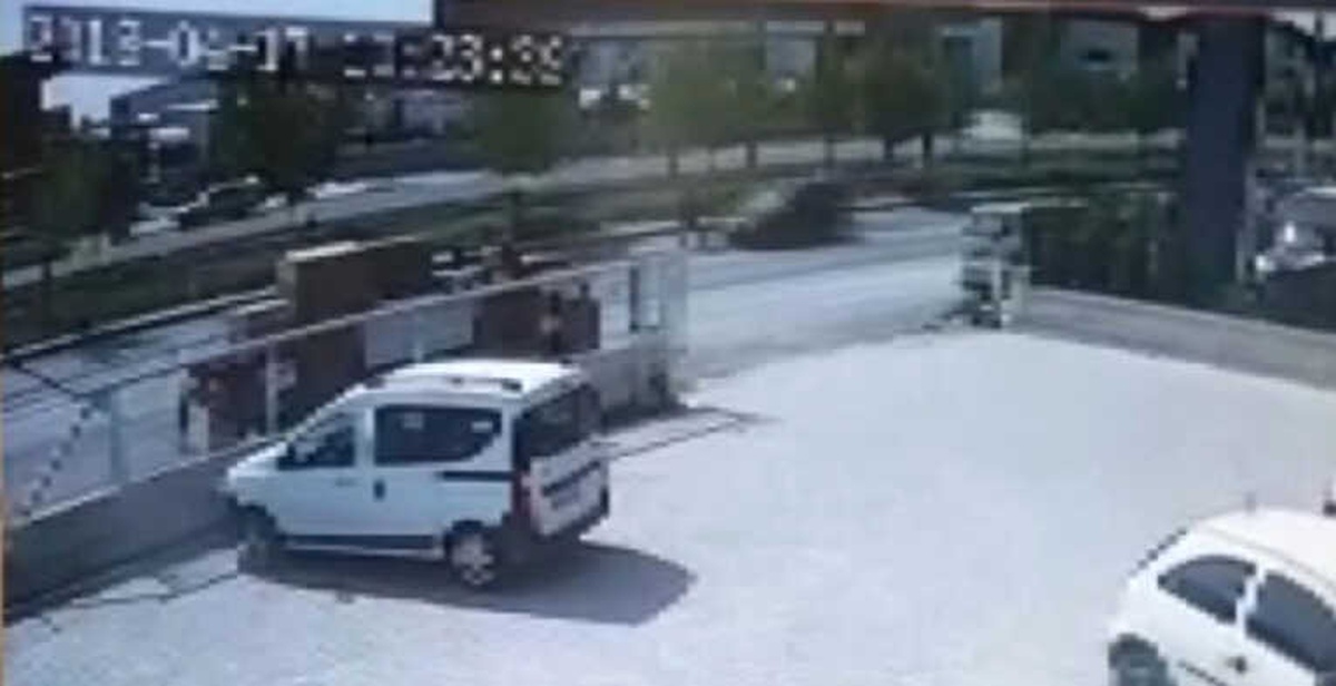 Konya\'da Kaza Anı Güvenlik Kamerasında