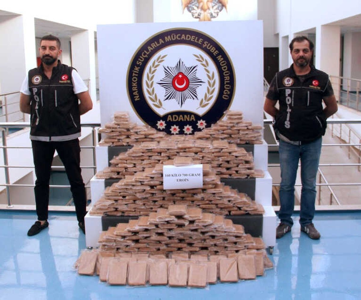 Adana\'da 160 Kilo 700 Gram Eroin Ele Geçirildi