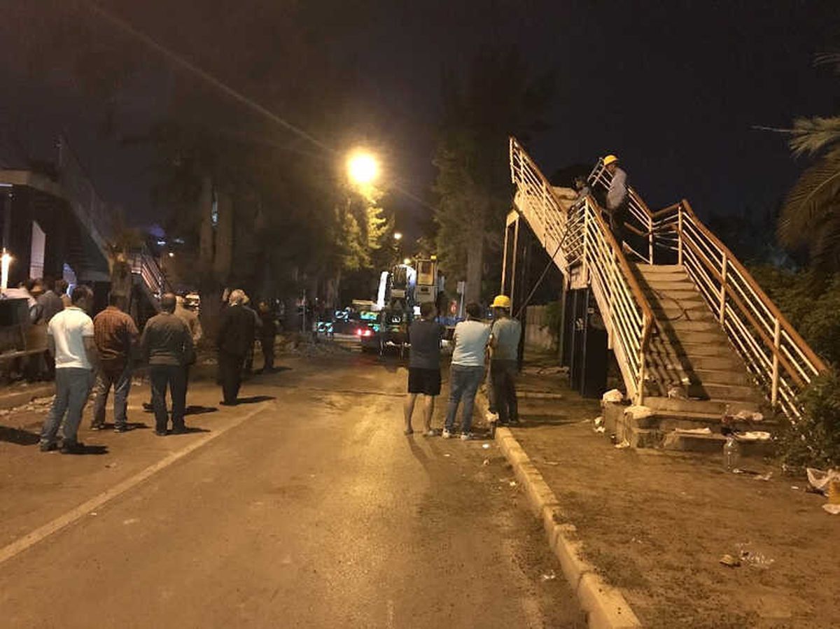 Çöken Yaya Üst Geçidi Kaldırıldı