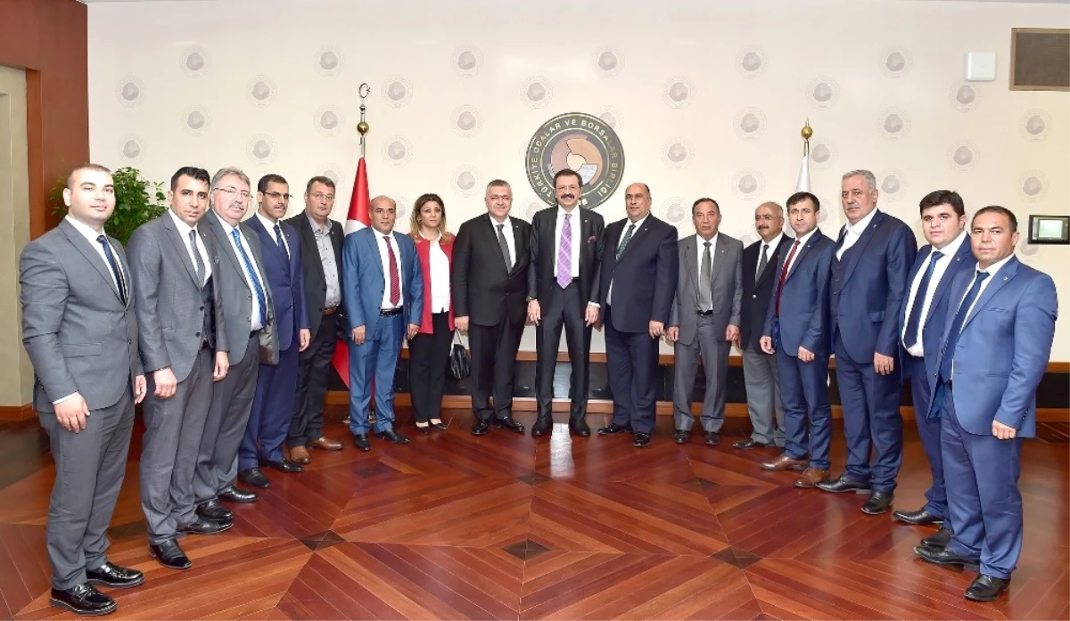 Gtb Heyetinden TOBB Başkanı Hisarcıklıoğlu\'na Ziyaret