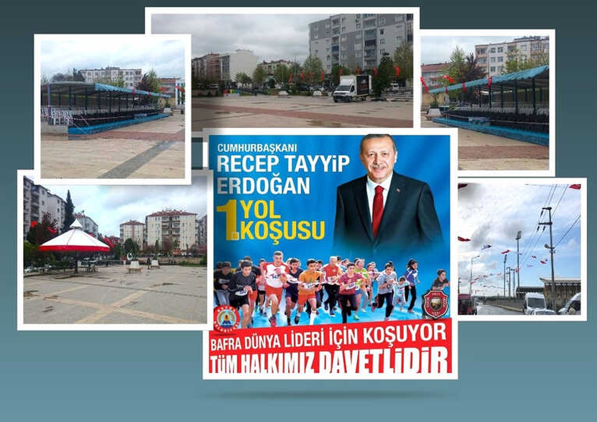 Bafra, \'Cumhurbaşkanı Erdoğan Yol Koşusu\'na Hazır