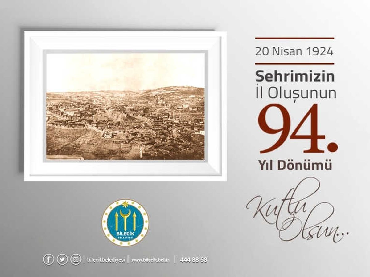 Başkan Yağcı\'nın Bilecik\'in İl Oluşunun 94. Yıl Dönümü Mesajı