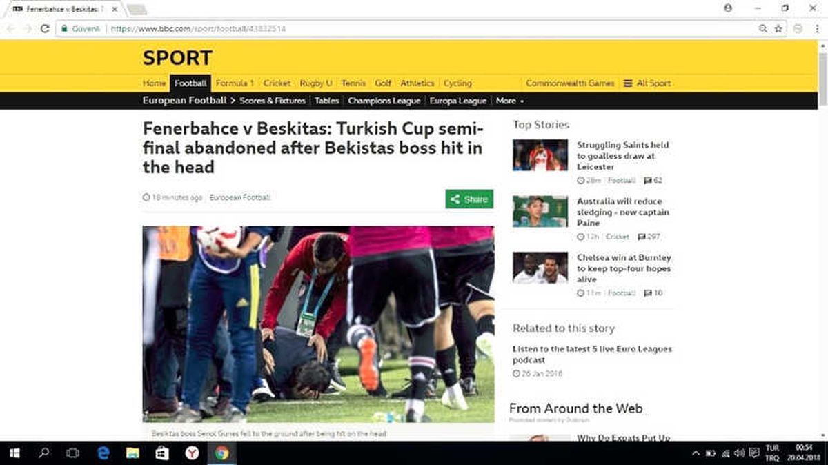 Derbi, Avrupa Basınında Manşetlerde