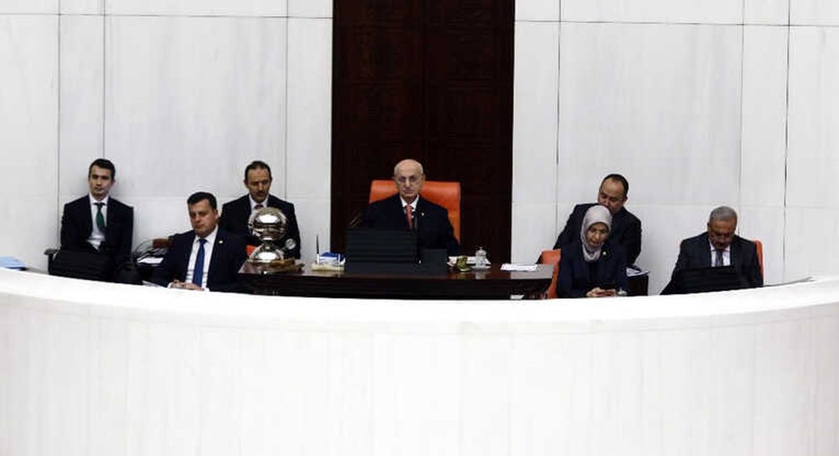 TBMM Başkanı İsmail Kahraman İdaresinde Açılan TBMM Genel Kurulunda Milletvekili Genel Seçiminin...