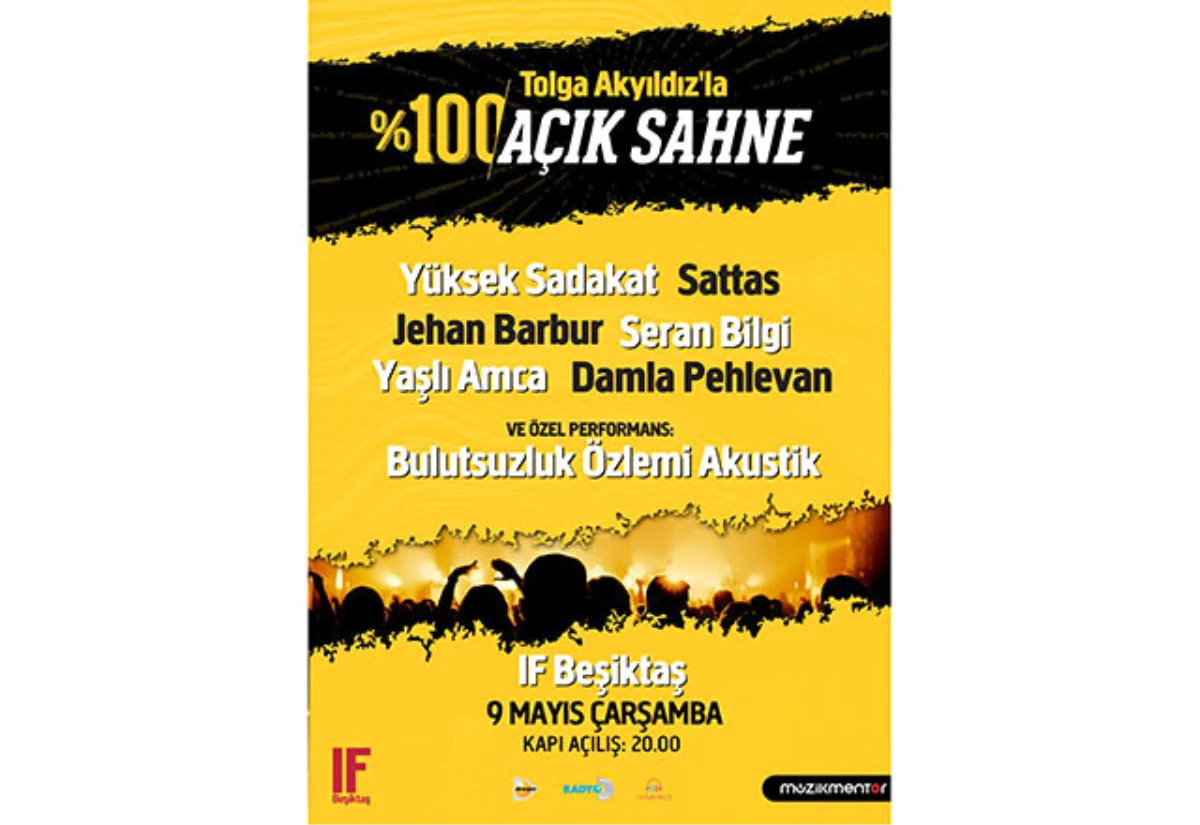 %100 Açık Sahne\'den 9 Mayıs\'ta Yaza Merhaba