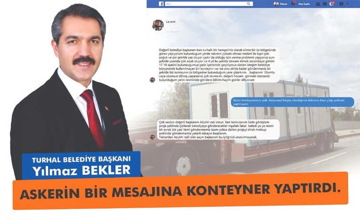 Belediye Başkanı, Askerin Bir Mesajına Konteyner Yaptırdı