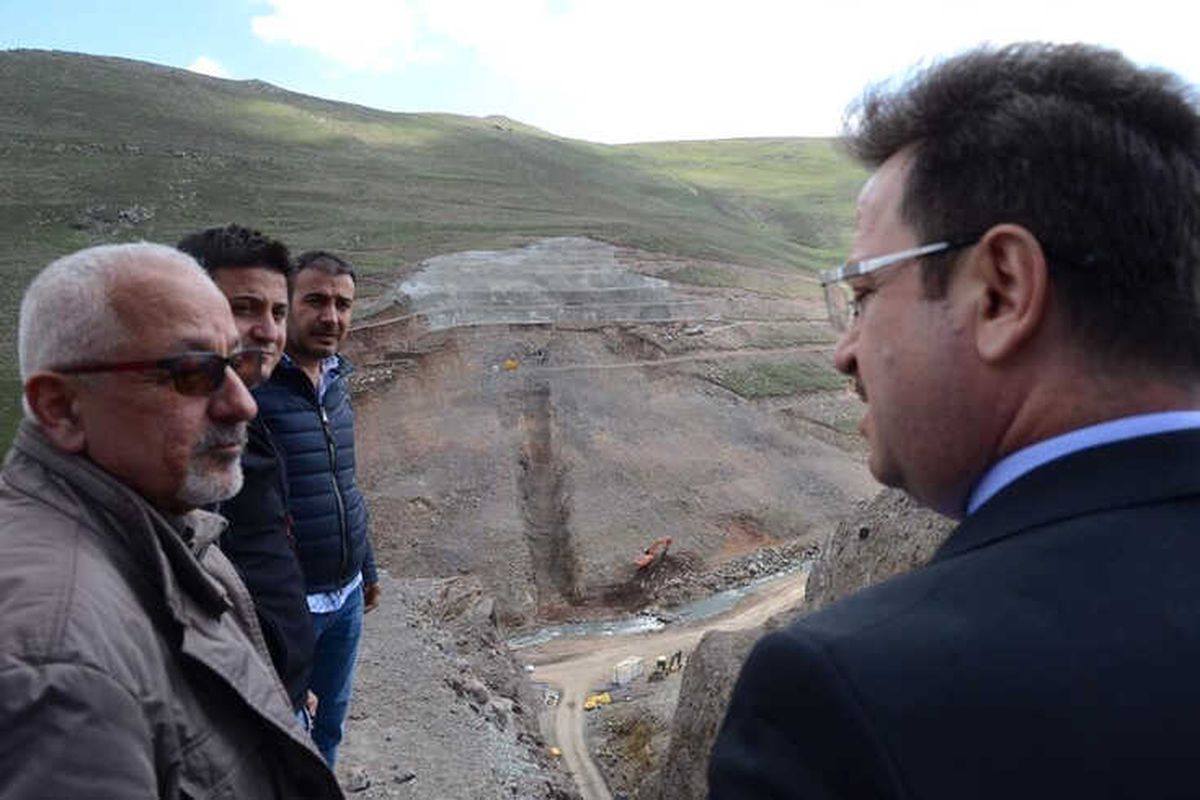 Iğdır Valisi Ünlü, Ünlendi Baraj İnşaatında İncelemelerde Bulundu