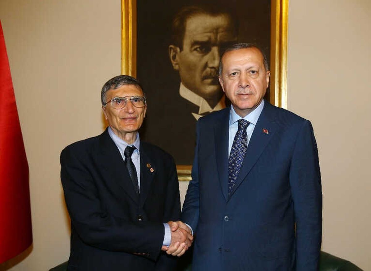 Cumhurbaşkanı Erdoğan, Nobel Ödüllü Bilim Adamı Aziz Sancar\'ı Kabul Etti