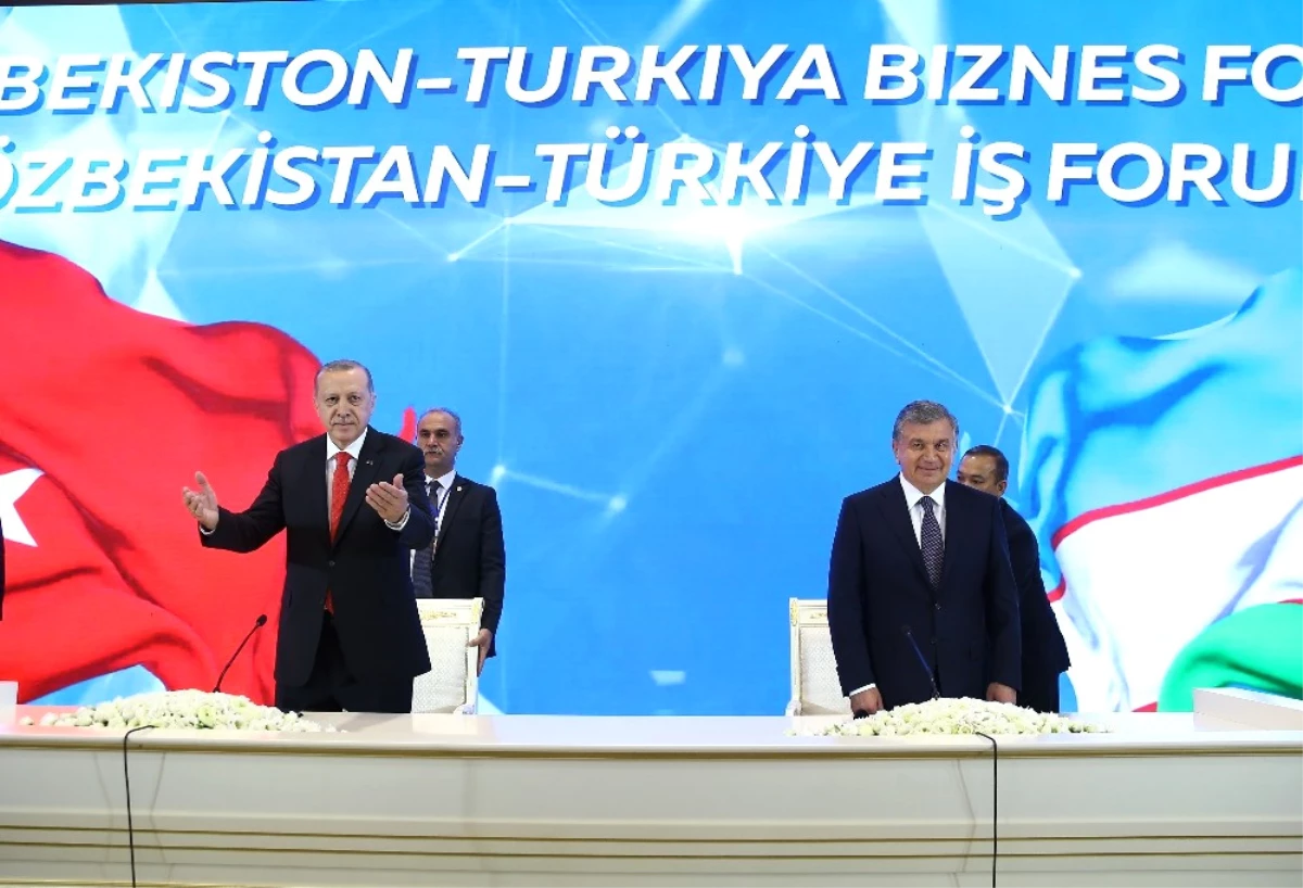 Mirziyoyev: "Kardeşim Recep Tayyip Erdoğan\'la Beraber Tarihi Evraklara İmza Attık"
