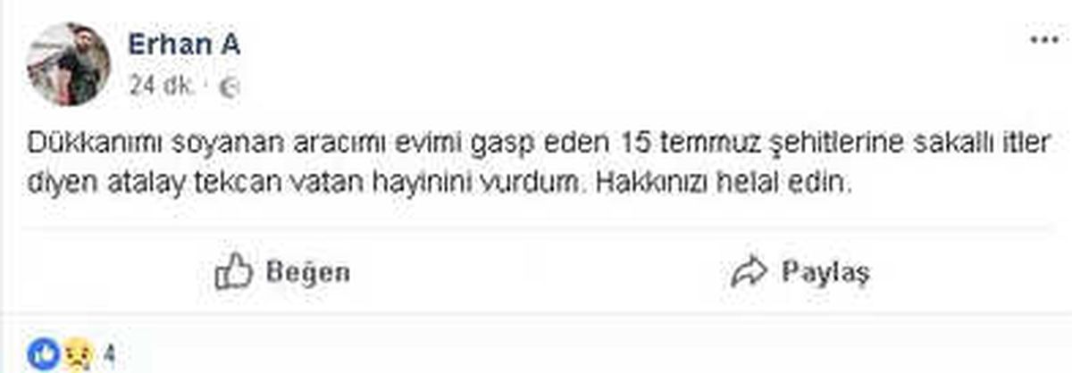 Önce Vurdu Sonra Sosyal Medyadan Duyurdu