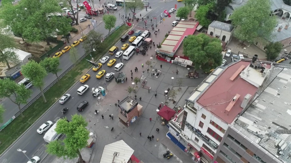 Beşiktaş Meydanı Havadan Görüntülendi