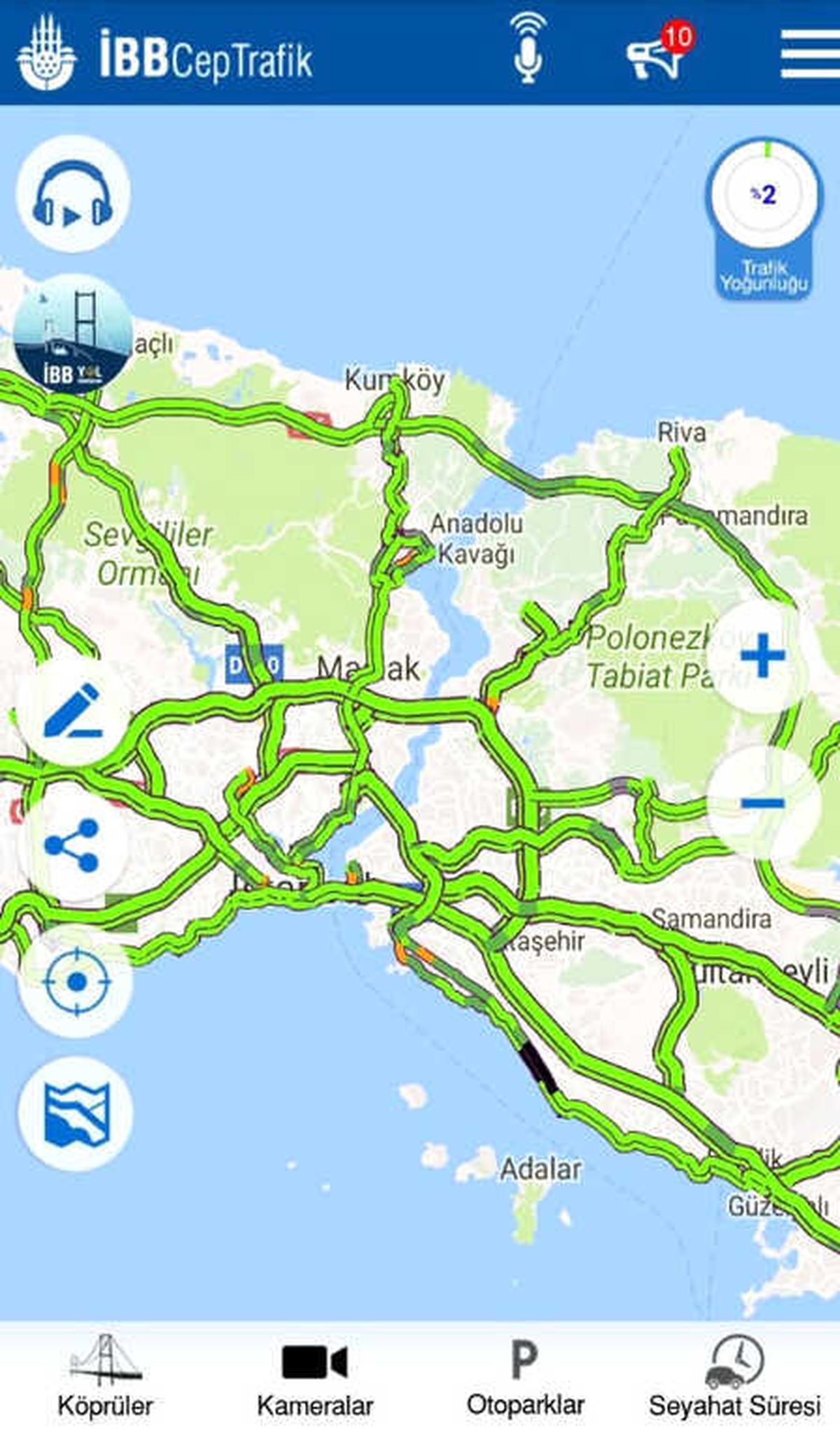 İstanbul Trafiğinde 1 Mayıs Rahatlığı