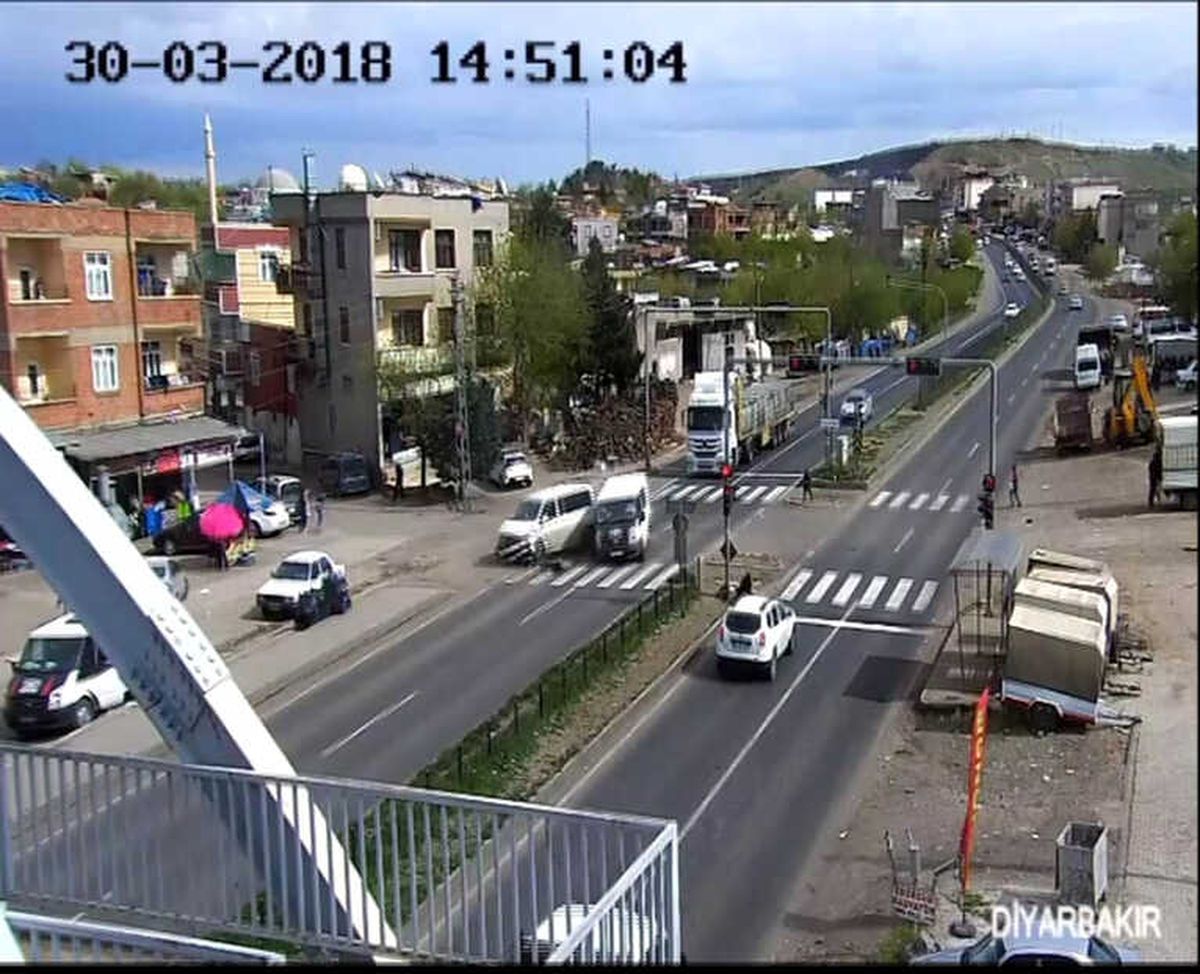Diyarbakır\'da Trafik Kazaları Mobese\'ye Yansıdı