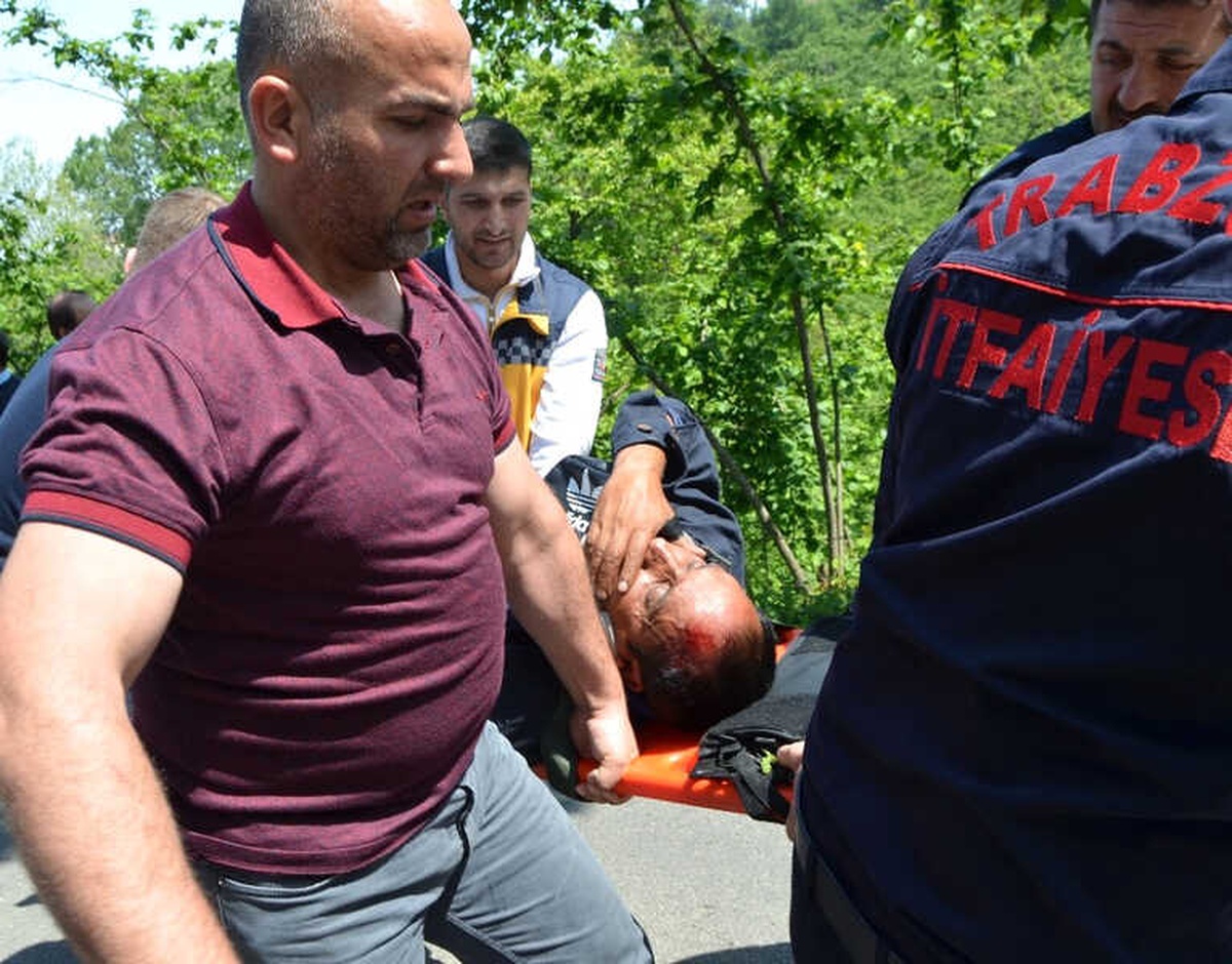 Trabzon\'da Arap Turistlerin İçinde Bulunduğu Otomobil Fındık Bahçesine Uçtu: 2 Yaralı