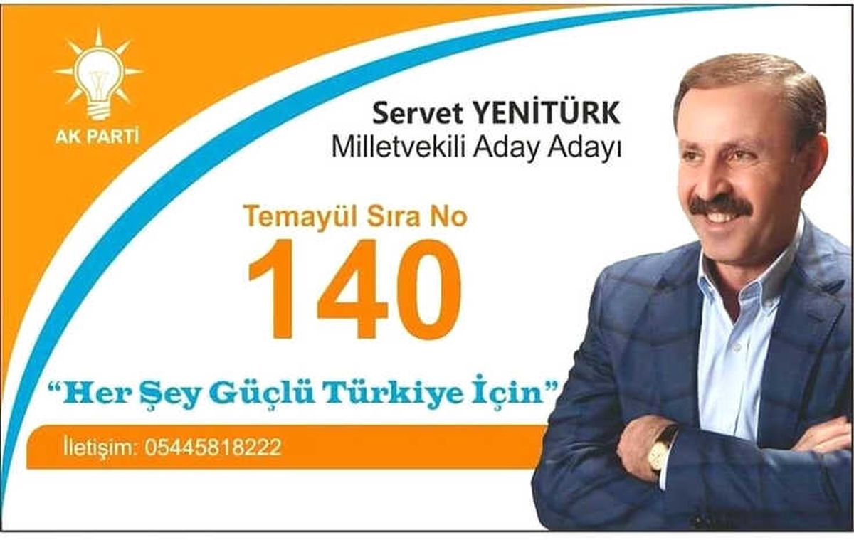 AK Parti Milletvekili Aday Adayı Yenitürk, Temayül Yoklamasına 140 Sıra Numarası ile Katılacak