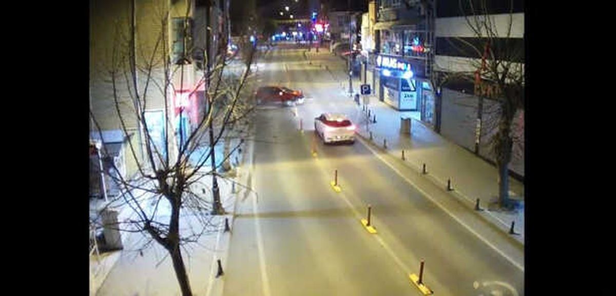 Tekirdağ ve Edirne\'deki Trafik Kazaları Şehir Polis Kamerasında