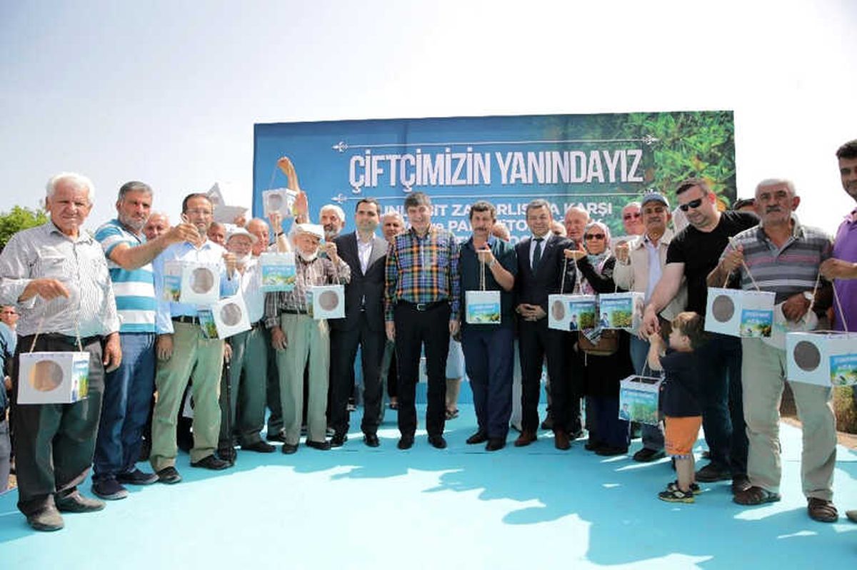 Türel, Çiftçiye Faydalı Böcek Dağıttı
