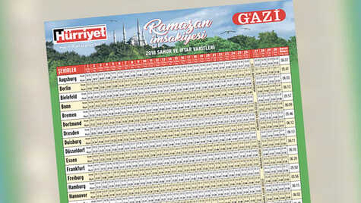 Hürriyet\'ten Herkese Ramazan İmsakiyesi